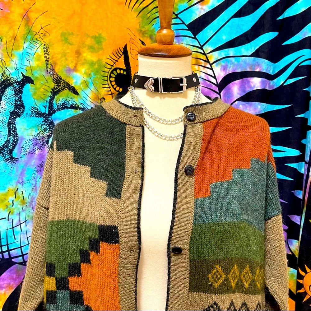 π Lovely Vintage wool art cardigan - Picture 1 of 11